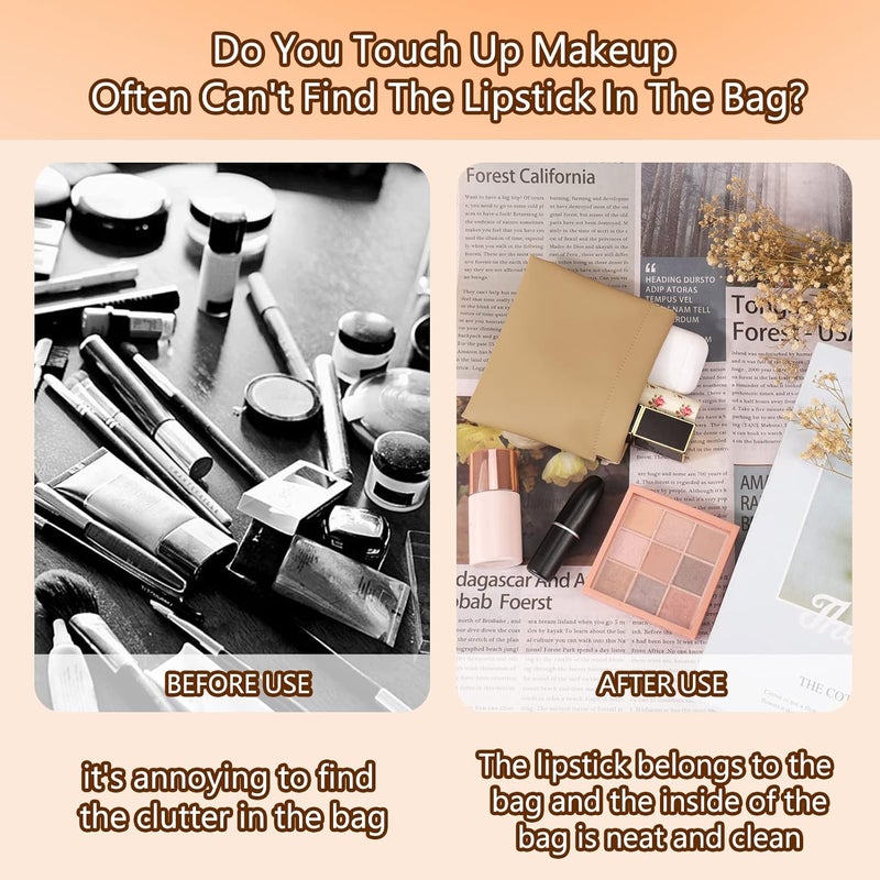 BUSOHA 4 PCS Small Makeup Bag for Purse, Mini Portable Cosmetic Bags for Women, Coin Purse Lipstick Cosmetic Accessories Organizer, Small Travel Kit Storage Pouch - Image 4